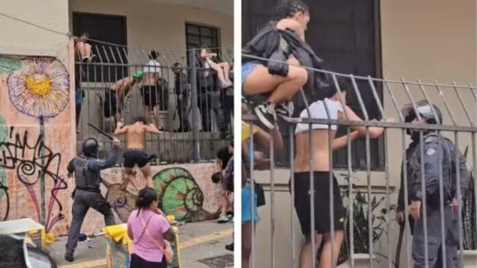 Foliões invadem escola na Consolação e são agredidos por policiais militares; veja o vídeo 