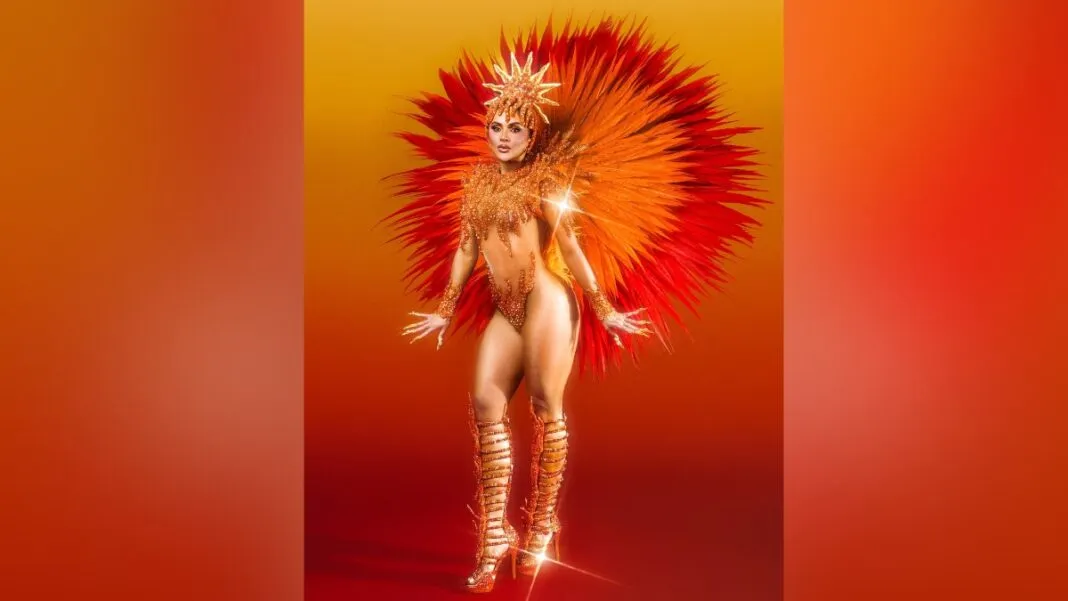 Influenciadora digital Mileide Mihaile comandou pela primeira vez a bateria da escola carioca na noite de segunda-feira no Sambódromo da Marquês de Sapucaí, substituindo a cantora Lexa (Foto: Reprodução/Instagram/Mileide Mihaile)