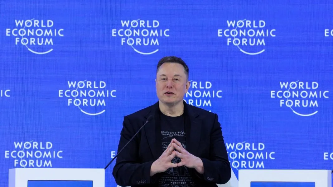 Elon Musk no Fórum Econômico em Davos