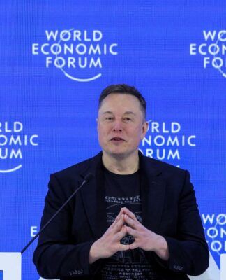 Elon Musk no Fórum Econômico em Davos
