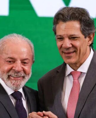 O presidente Luiz Inácio Lula da Silva e o ministro da Fazenda, Fernando Haddad