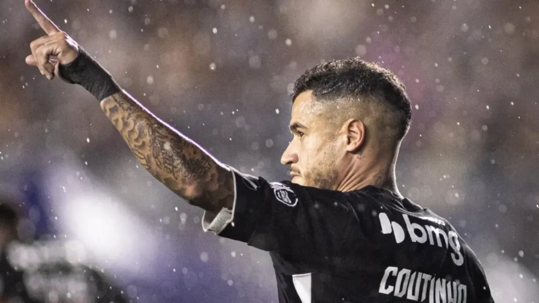Coutinho comemora gol em Vasco x Botafogo pelo Campeonato Carioca 2026
