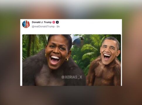 Casa Branca exclui postagem em que Trump retrata Obama e Michelle como macacos