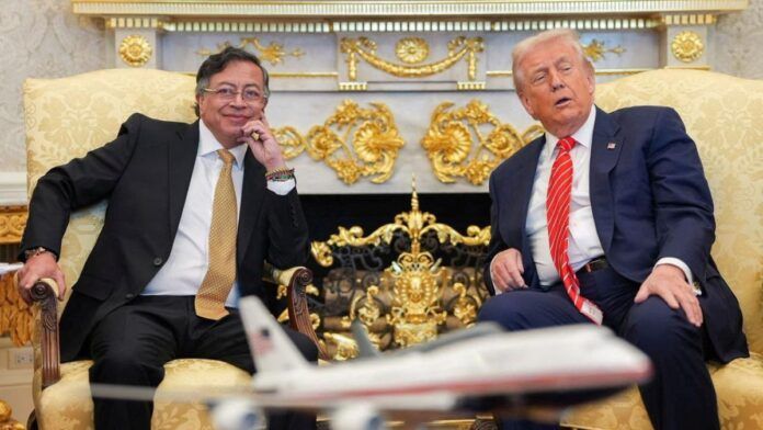 Trump e presidente da Colômbia têm reunião cordial na Casa Branca após meses de desentendimentos