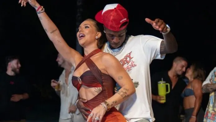 Virginia recria look icônico de Luma de Oliveira e usa coleira com nome de Vini Jr.